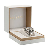Versace V-Ray Chronograph Quartz Silver Dial Silver Steel Strap Watch For Men - VE2I00321 Authentic Buy Shop Now