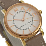 Marc Jacobs Roxy White Dial Light Brown Leather Strap Watch for Women - MJ1538 Authentic Buy Shop Now