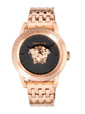 Versace Palazzo Empire Black Dial Rose Gold Steel Strap Watch for Men - VERD00718 Authentic Buy Shop Now