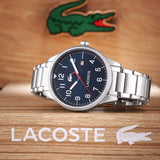 Lacoste Continental Blue Dial Silver Steel Strap Watch for Men - 2011022 Authentic Buy Shop Now