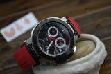 Tissot T Race Chronograph Black Dial Red Rubber Strap Watch for Men - T048.417.27.057.01 Authentic Buy Shop Now