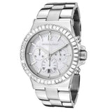 Michael Kors Dylan Glitz Chronograph White Dial Silver Steel Strap Watch For Women - MK5411 Authentic Buy Shop Now