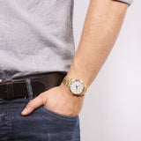 Tissot T Classic PR 100 Quartz White Dial Gold Steel Strap Watch for Men - T101.410.33.031.00 Authentic Buy Shop Now