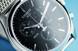 Tissot PR 100 Chronograph Black Dial Silver Mesh Bracelet Watch For Men - T101.417.11.051.01 Authentic Buy Shop Now
