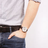 Tissot PR 100 Chronograph Silver Dial Brown Leather Strap Watch for Men - T101.417.16.031.00 Authentic Buy Shop Now