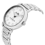 Coach Delancey Classic White Dial Silver Steel Strap Watch for Women - 14502260 Authentic Buy Shop Now