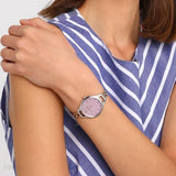 Emporio Armani Aurora Mother Of Pearl Purple Dial Silver Steel Strap Watch For Women - AR11122 Authentic Buy Shop Now