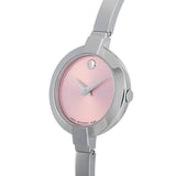 Movado Bela Museum Pink Dial Silver Steel Strap Watch For Women - 0606596 Authentic Buy Shop Now