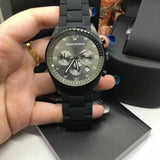 Emporio Armani Sportivo Chronograph Black Dial Black Stainless Steel Watch For Men - AR5889 Authentic Buy Shop Now