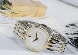 Movado Esperanza Mother of Pearl Dial Two Tone Steel Strap Watch For Women - 0607085 Authentic Buy Shop Now