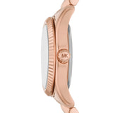 Michael Kors Lexington Three Hand Rose Gold Dial Rose Gold Steel Strap Watch For Women - MK4739 Authentic Buy Shop Now