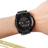Michael Kors Brecken Chronograph Black Dial Black Steel Strap Watch For Men - MK8482 Authentic Buy Shop Now