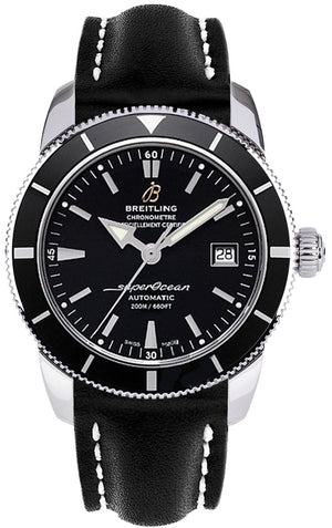 Breitling Superocean Heritage 42mm Black Leather Strap Mens Watch - A1732124 Authentic Buy Shop Now