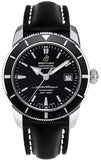 Breitling Superocean Heritage 42mm Black Leather Strap Mens Watch - A1732124 Authentic Buy Shop Now