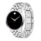 Movado Museum Classic Black Dial Silver Steel Strap Watch for Men - 0607199 Authentic Buy Shop Now