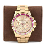 Michael Kors Everest Chronograph Gold Dial Gold Steel Strap Watch for Women - MK5871 Authentic Buy Shop Now