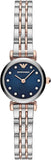 Emporio Armani Gianni T Bar Quartz Blue Dial Two Tone Steel Strap Watch For Women - AR11222 Authentic Buy Shop Now