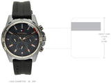 Tommy Hilfiger Mason Black Dial Black Rubber Strap Watch for Men - 1791792 Authentic Buy Shop Now