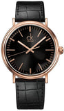 Calvin Klein Surround Black Dial Black Leather Strap Watch for Men - K3W216C1 Authentic Buy Shop Now