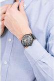 Emporio Armani Aviator Chronograph Black Dial Black Leather Strap Watch For Men - AR60028 Authentic Buy Shop Now