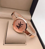 Michael Kors Charley Quartz Crystals Rose Gold Dial Rose Gold Steel Strap Watch For Women - MK4433 Authentic Buy Shop Now
