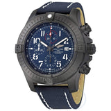 Breitling Super Avenger Chronograph 48 Night Mission Blue Dial Blue Leather Strap Watch for Men - V13375101C1X2 Authentic Buy Shop Now