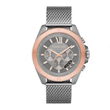 Michael Kors Brecken Chronograph Grey Dial Silver Mesh Strap Watch For Men - MK8868 Authentic Buy Shop Now