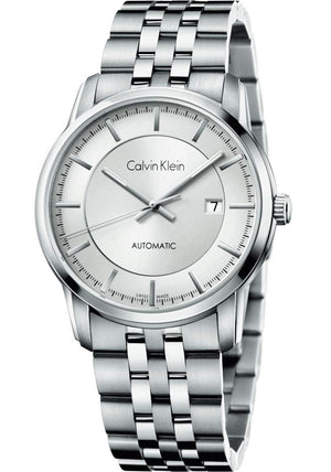 Calvin Klein Infinity Automatic Silver Dial Silver Steel Strap Watch for Men - K5S34146 Authentic Buy Shop Now