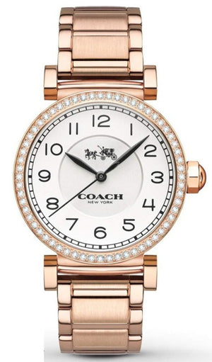 Coach Madison White Dial Rose Gold Steel Strap Watch for Women - 14502398 Authentic Buy Shop Now