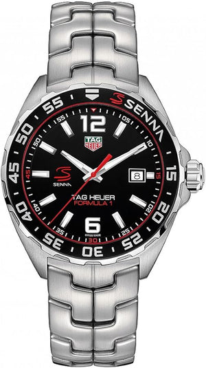 Tag Heuer Formula 1 Senna Limited Edition Black Dial Silver Steel Strap Watch for Men - WAZ1012.BA0883 Authentic Buy Shop Now