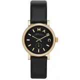 Marc Jacobs Baker Black Dial Black Leather Strap Watch for Women - MBM1273 Authentic Buy Shop Now