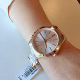 Michael Kors Slim Runway Rose Gold Dial Two Tone Steel Strap Watch for Women - MK4294 Authentic Buy Shop Now