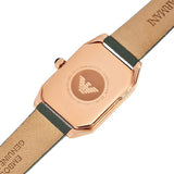 Emporio Armani Gioia Analog Black Mother of Pearl Dial Green Leather Strap Watch For Women - AR11149 Authentic Buy Shop Now