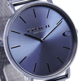 Coach Charles Blue Dial Blue Mesh Bracelet Watch for Men - 14602146 Authentic Buy Shop Now
