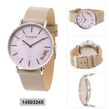 Coach Perry Mother of Pearl Dial Light Grey Leather Strap Watch for Women - 14503245 Authentic Buy Shop Now