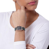 Emporio Armani Gioia Analog Black Mother of Pearl Dial Green Leather Strap Watch For Women - AR11149 Authentic Buy Shop Now