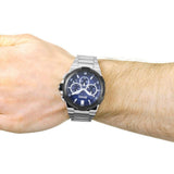 Hugo Boss Supernova Chronograph Blue Dial Silver Steel Strap Watch for Men - 1513360 Authentic Buy Shop Now