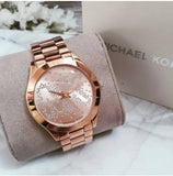 Michael Kors Slim Runway Rose Gold Dial Rose Gold Steel Strap Watch for Women - MK3591 Authentic Buy Shop Now