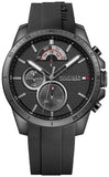 Tommy Hilfiger Decker Black Dial Black Rubber Strap Watch for Men - 1791352 Authentic Buy Shop Now