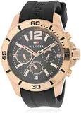 Tommy Hilfiger Sport Multifunction Black Dial Black Rubber Strap Watch for Men - 1791145 Authentic Buy Shop Now