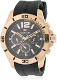 Tommy Hilfiger Sport Multifunction Black Dial Black Rubber Strap Watch for Men - 1791145 Authentic Buy Shop Now