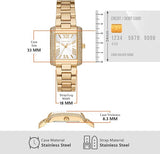 Michael Kors Emery Three-Hand Crystals Silver Dial Gold Steel Strap Watch for Women - MK4640 Authentic Buy Shop Now