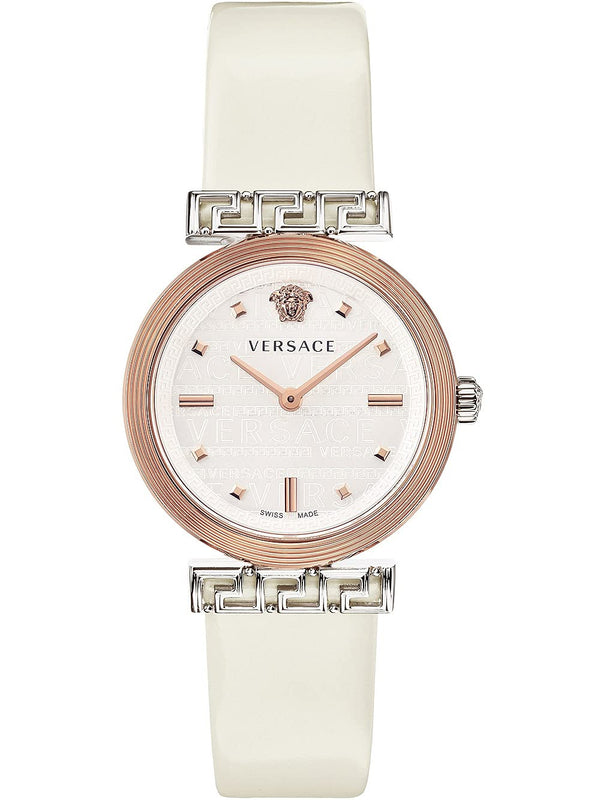 Versace Greca White Dial White Leather Strap Watch for Women - VELW00120 Authentic Buy Shop Now