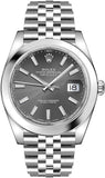 Rolex Datejust 41 Oyster Grey Dial Silver Oystersteel Bracelet Watch for Men - M126300-0008 Authentic Buy Shop Now