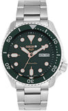 Seiko 5 Sports Automatic Analog Green Dial Silver Steel Strap Watch For Men - SRPD63K1 Authentic Buy Shop Now