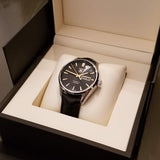 Tag Heuer Carrera Calibre 5 Automatic Black Dial Black Leather Strap Watch for Men - WAR201C.FC6266 Authentic Buy Shop Now