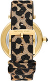 Michael Kors Parker Black Dial Cheetah Print Brown Leather Strap Watch For Women - MK4723 Authentic Buy Shop Now