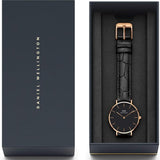 Daniel Wellington Classic Petite Reading Black Dial Black Leather Strap Watch For Women - DW00100167 Authentic Buy Shop Now
