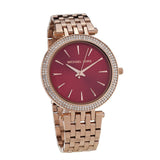 Michael Kors Darci Red DIal Rose Gold Stainless Steel Strap Watch for Women - MK3378 Authentic Buy Shop Now
