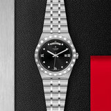Tudor Royal Automatic Diamonds Black Dial Silver Steel Strap Watch for Men - M28600-0004 Authentic Buy Shop Now